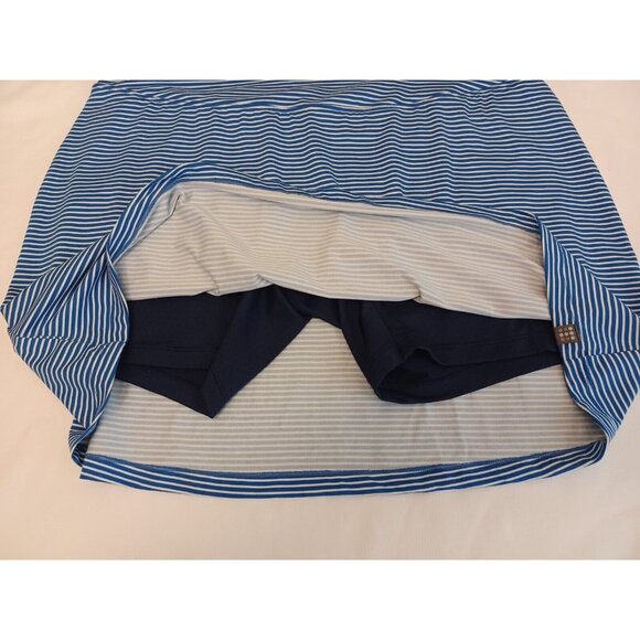 Title Nine Skort Skirt Womens Sz L Blue Striped Buttah Golf Tennis Pickleball - Picture 4 of 9